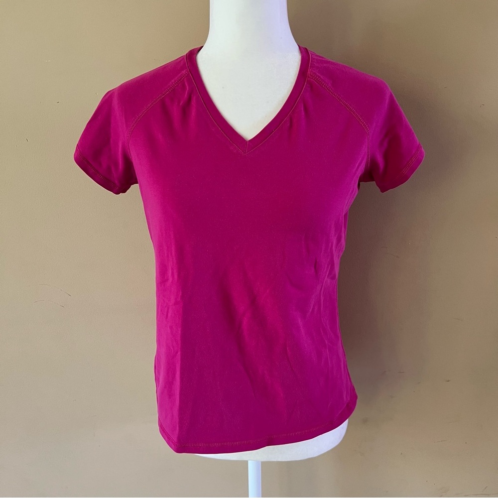 Prospirit Medium Pink V-Neck Shirt Top Tee
